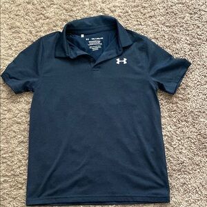 Under Armour Blue Polo Shirt with Performance Fabric and Classic Collar